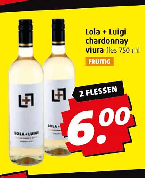 Lola + Luigi chardonnay viura fles 750 ml