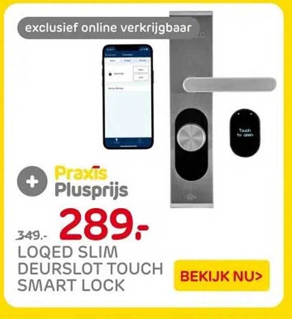 LOQED SLIM DEURSLOT TOUCH SMART LOCK