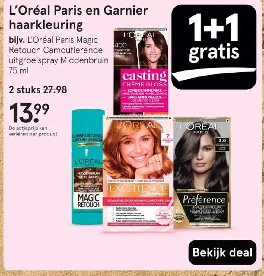 L’Oréal Paris en Garnier haarkleuring