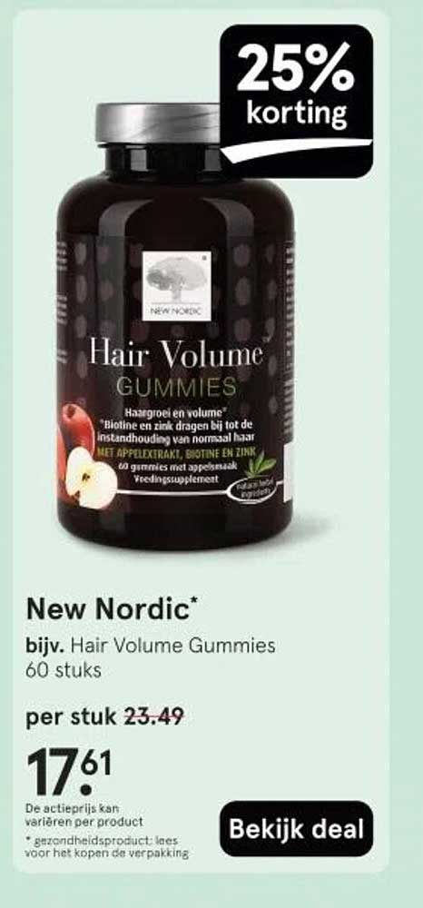 New Nordic Hair Volume Gummies 60 stuks