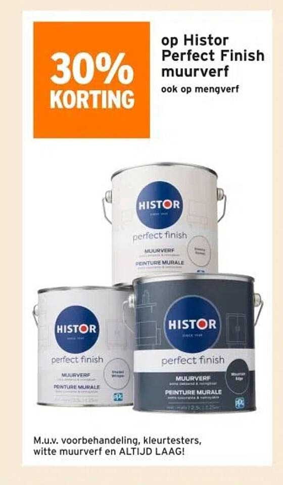 op Histor Perfect Finish muurverf ook op mengverf