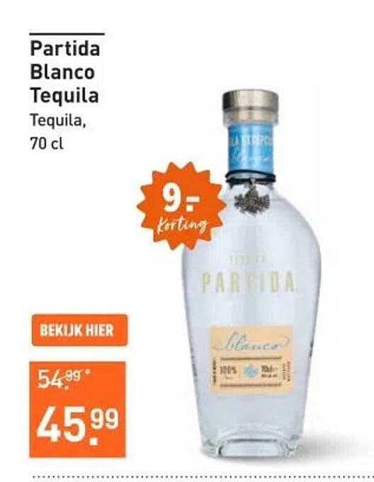 Partida Blanco Tequila, 70 cl