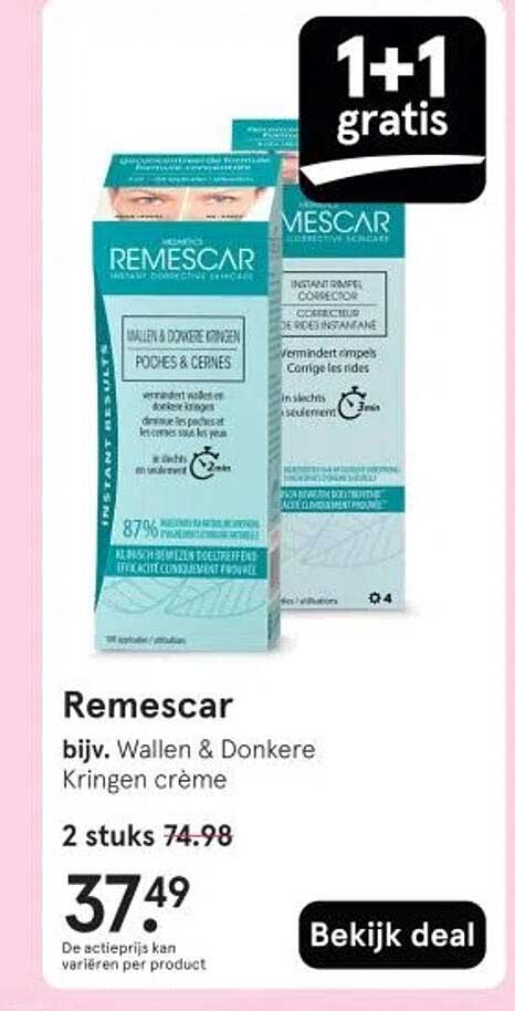 Remescar bijv. Wallen & Donkere Kringen crème