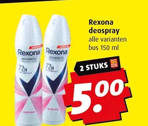 Rexona deospray alle varianten bus 150 ml