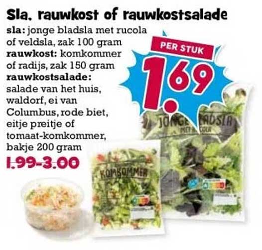 Sla, rauwkost of rauwkostsalade