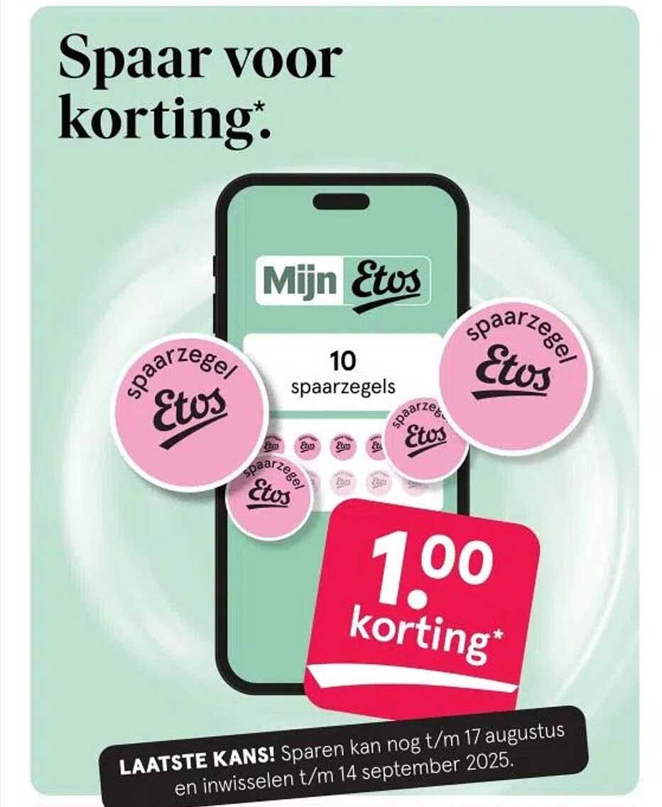 Spaar voor korting.