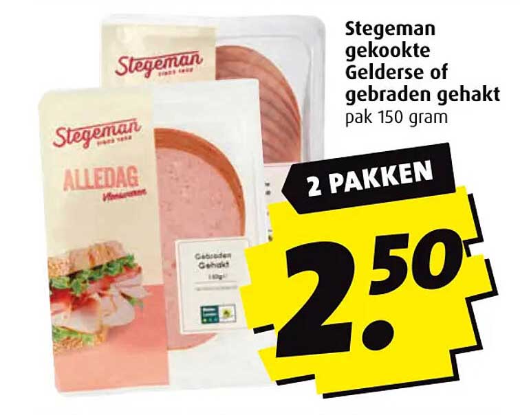 Stegeman gekookte Gelderse of gebraden gehakt pak 150 gram