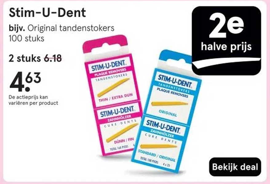 Stim-U-Dent bijv. Original tandenstokers 100 stuks