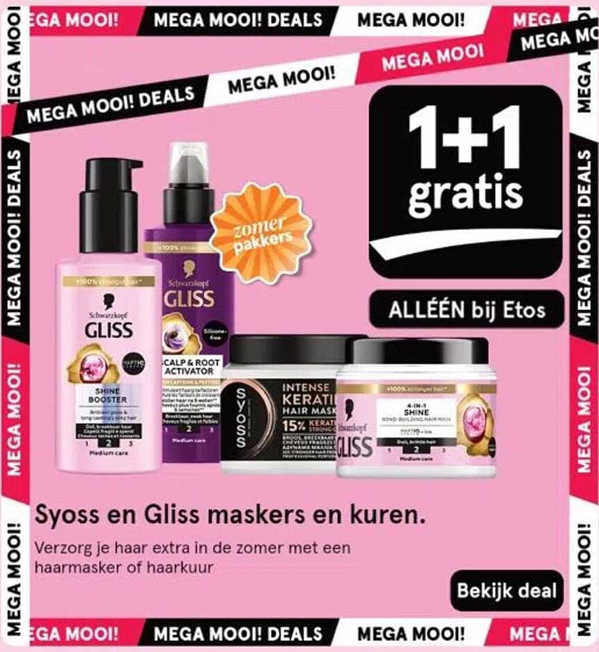 Syoss en Gliss maskers en kuren