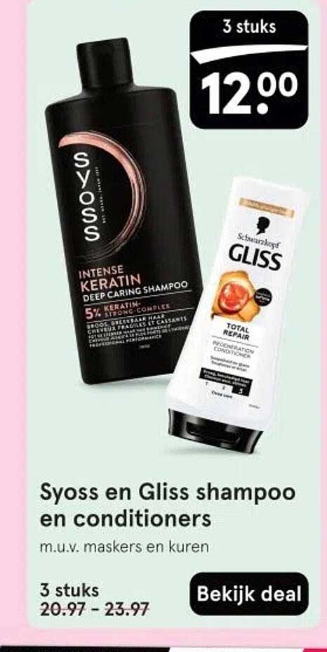 Syoss en Gliss shampoo en conditioners