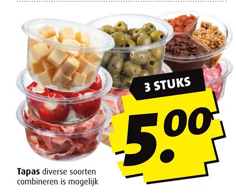 Tapas diverse soorten combineren is mogelijk