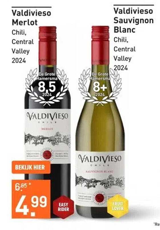 Valdivieso Merlot 2024 en Valdivieso Sauvignon Blanc 2024