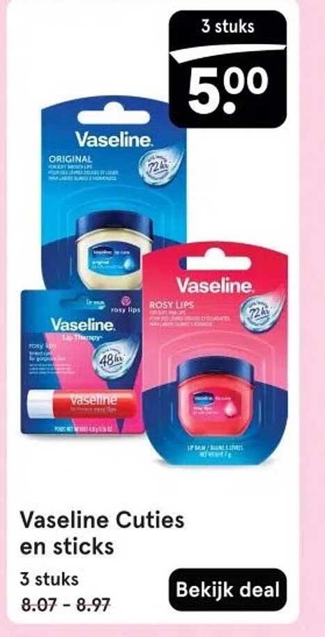 Vaseline Cuties en sticks