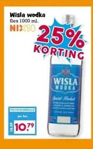 Wisla wodka fles 1000 ml.