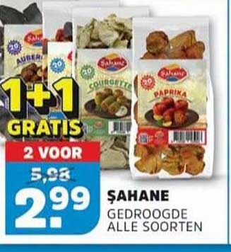 1+1 GRATIS 2 VOOR 2,99 Sahane gedroogde alle soorten