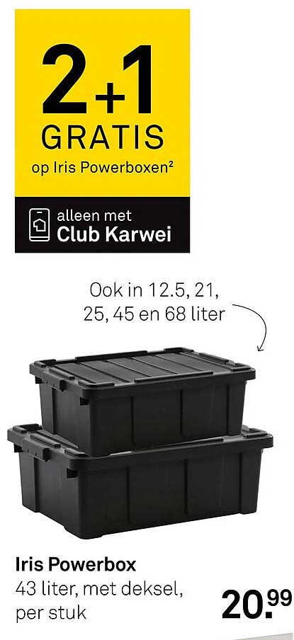 2+1 GRATIS op Iris Powerboxen