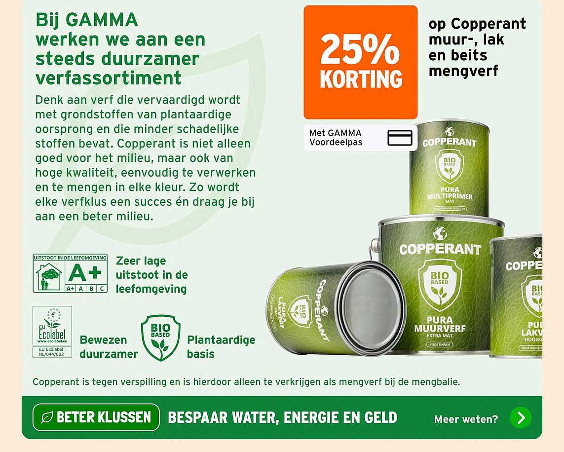 25% KORTING op Copperant muur-, lak en beits mengverf