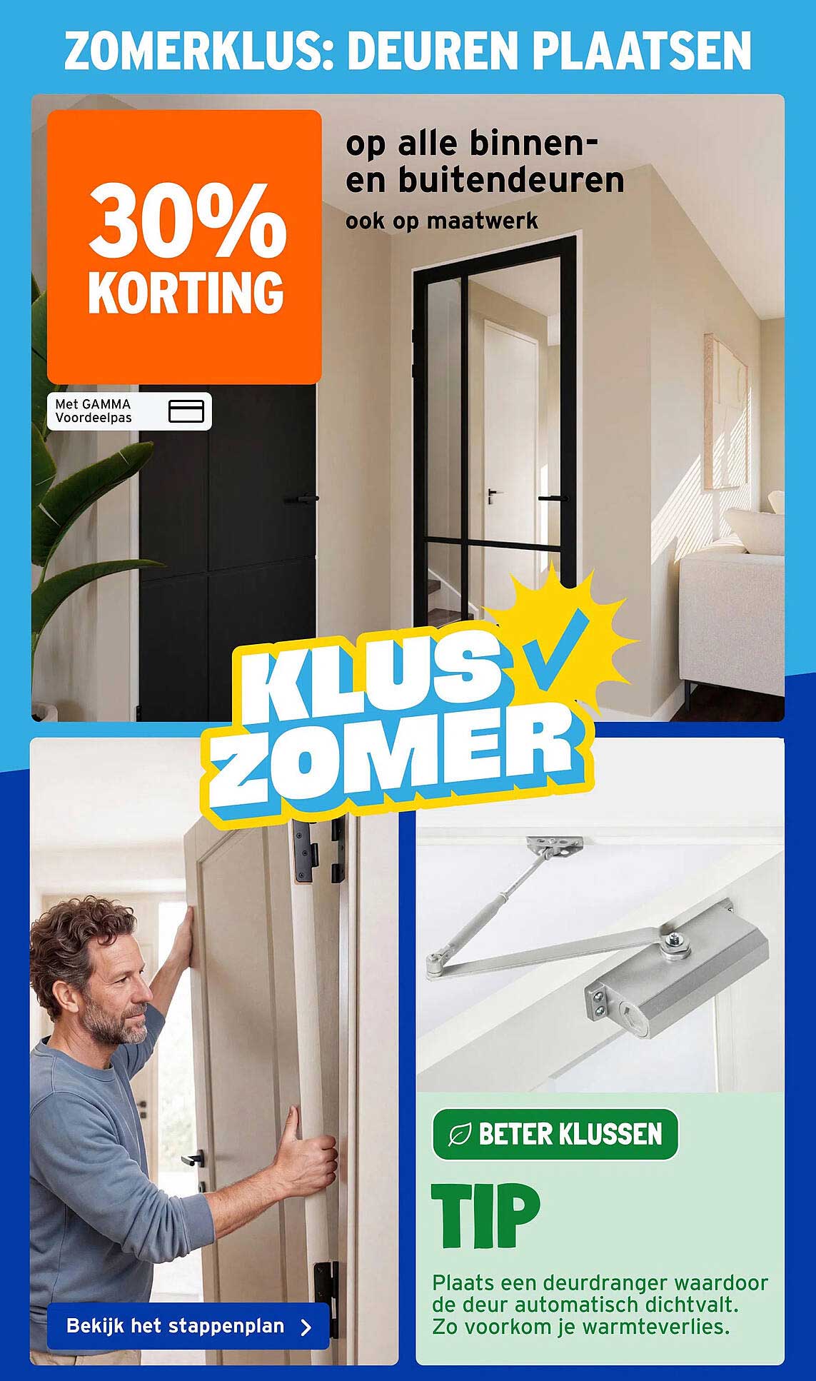 30% korting op alle binnen- en buitendeuren ook op maatwerk