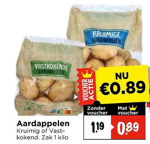 Aardappelen Kruimig of Vastkokend. Zak 1 kilo