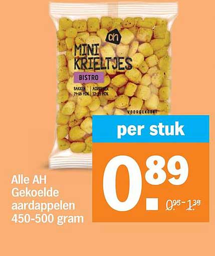 Alle AH Gekookte aardappelen 450-500 gram