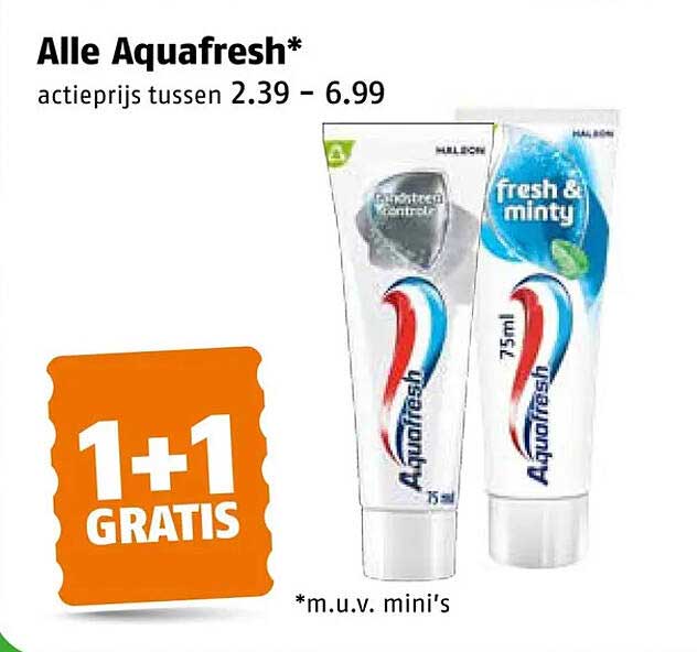 Alle Aquafresh* 1+1 GRATIS