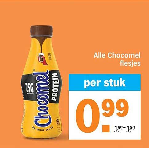 Alle Chocomel flesjes per stuk