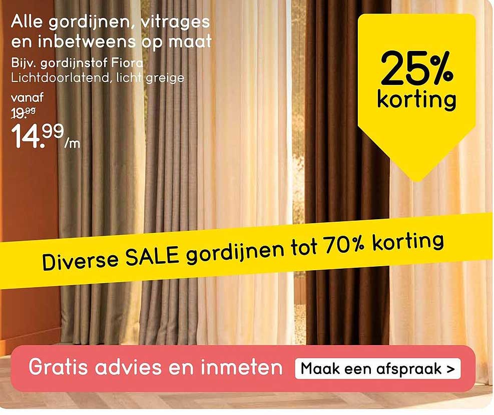 Alle gordijnen, vitrages en inbetweens op maat
