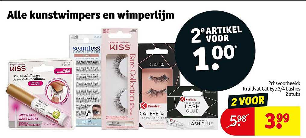 Alle kunstwimpers en wimperlijm 2e artikel voor 1.00*