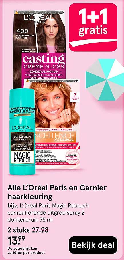 Alle L'Oréal Paris en Garnier haarkleuring