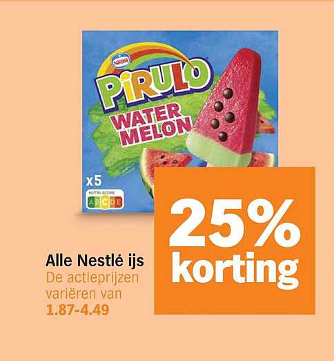 Alle Nestlé ijs 25% korting