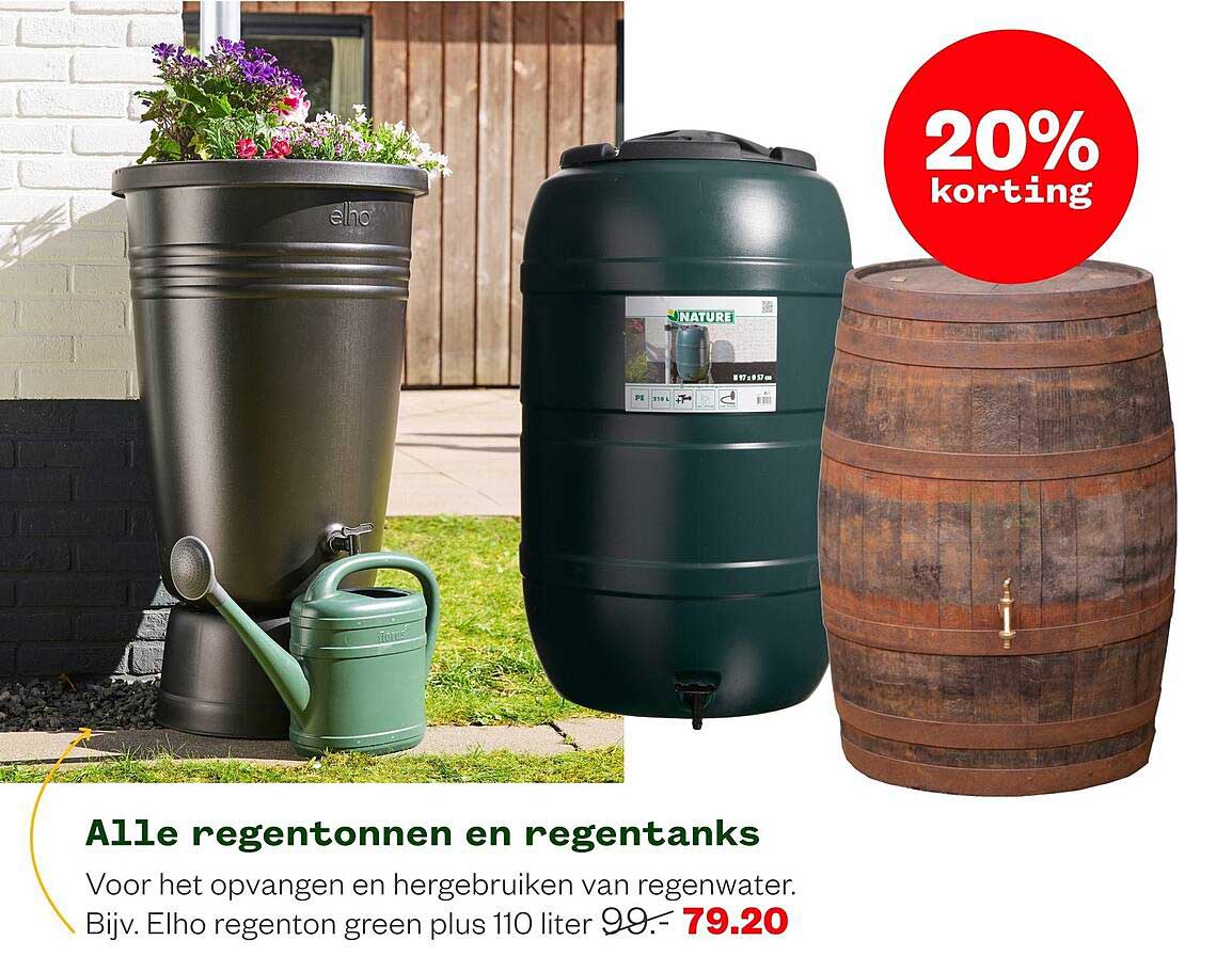 Alle regentonnen en regentanks