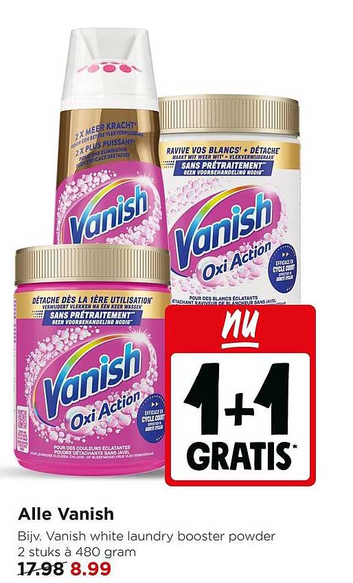 Alle Vanish 1+1 GRATIS*