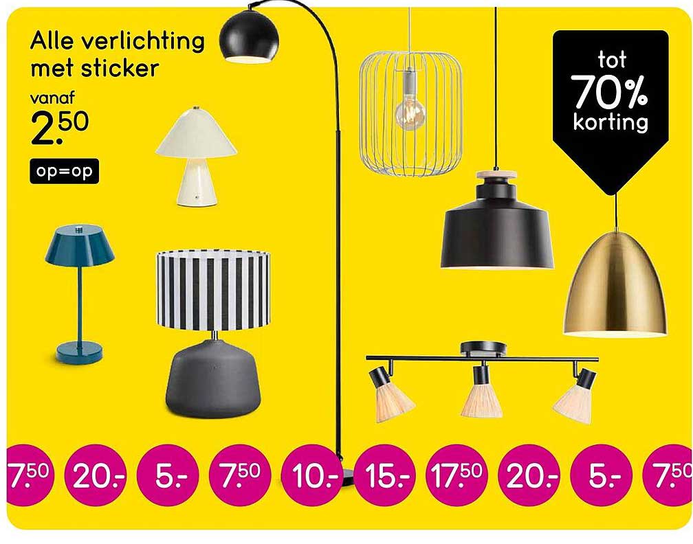 Alle verlichting met sticker