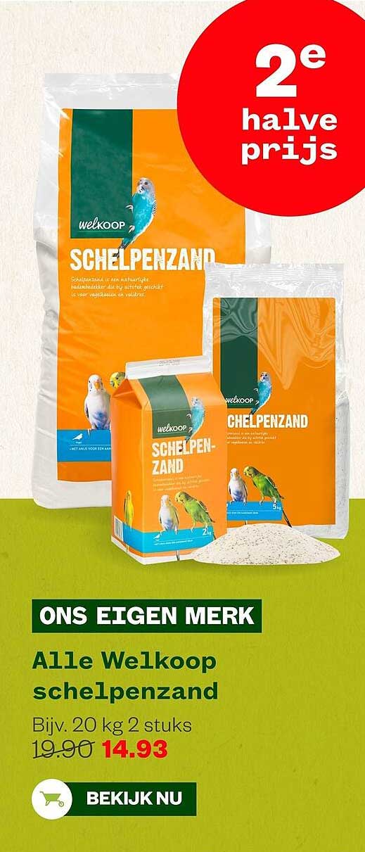 Alle Welkoop schelpenzand 2e halve prijs