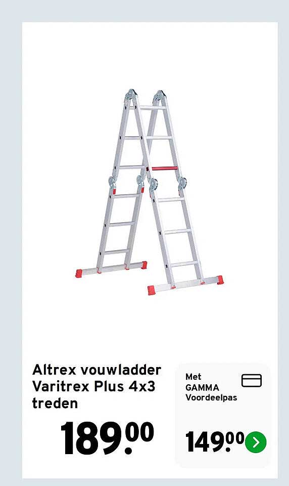 Altrex vouwladder Varitrex Plus 4x3 treden