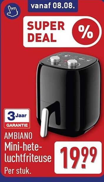 AMBIANO Mini-hete-luchtfriteuse