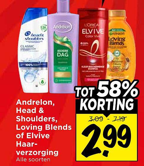 Andrelon, Head & Shoulders, Loving Blends of Elvive Haarverzorging Alle soorten TOT 58% KORTING