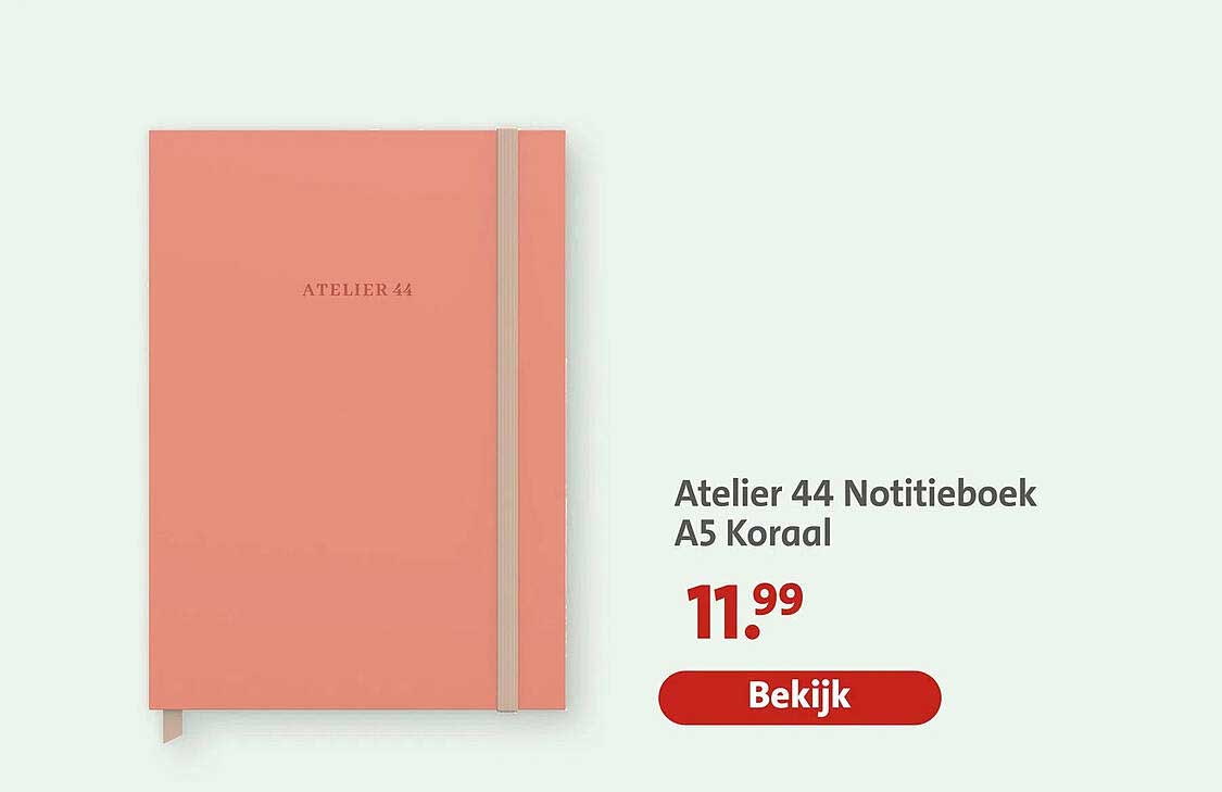 Atelier 44 Notitieboek A5 Koraal