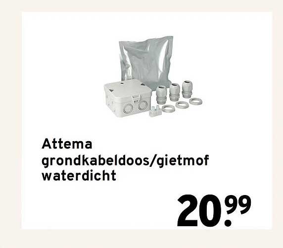 Attema grondkabeldoos/gietmof waterdicht