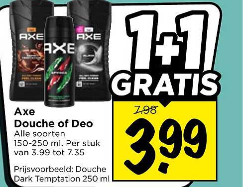Axe Douche of Deo 1+1 GRATIS