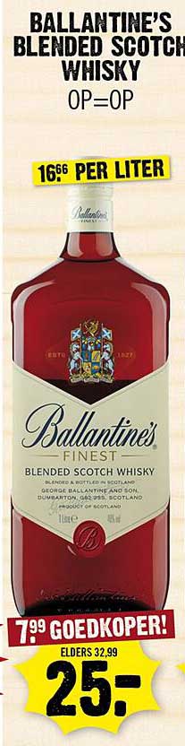 BALLANTINE'S BLENDED SCOTCH WHISKY OP=OP