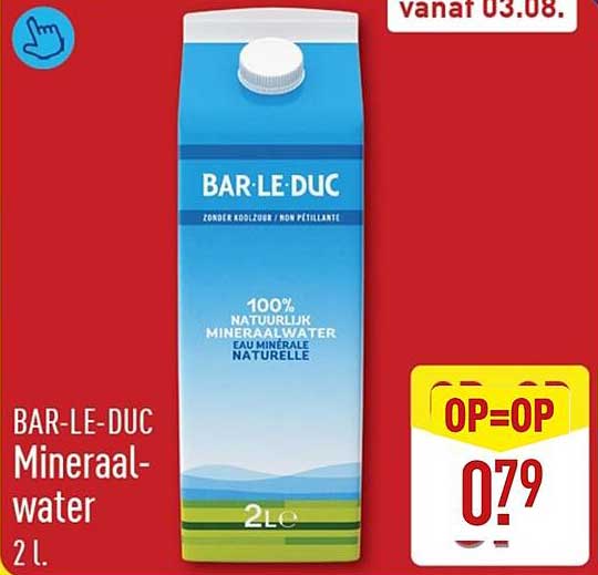 BAR-LE-DUC Mineraalwater 2 l. OP=OP