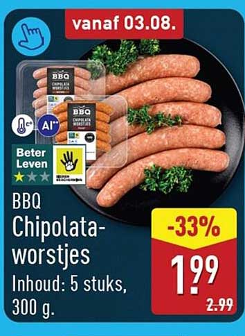 BBQ Chipolata-worstjes