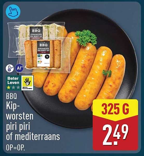 BBQ Kip-worsten piri piri of mediterraans