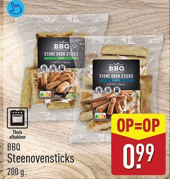 BBQ Steenovensticks 200 g. OP=OP