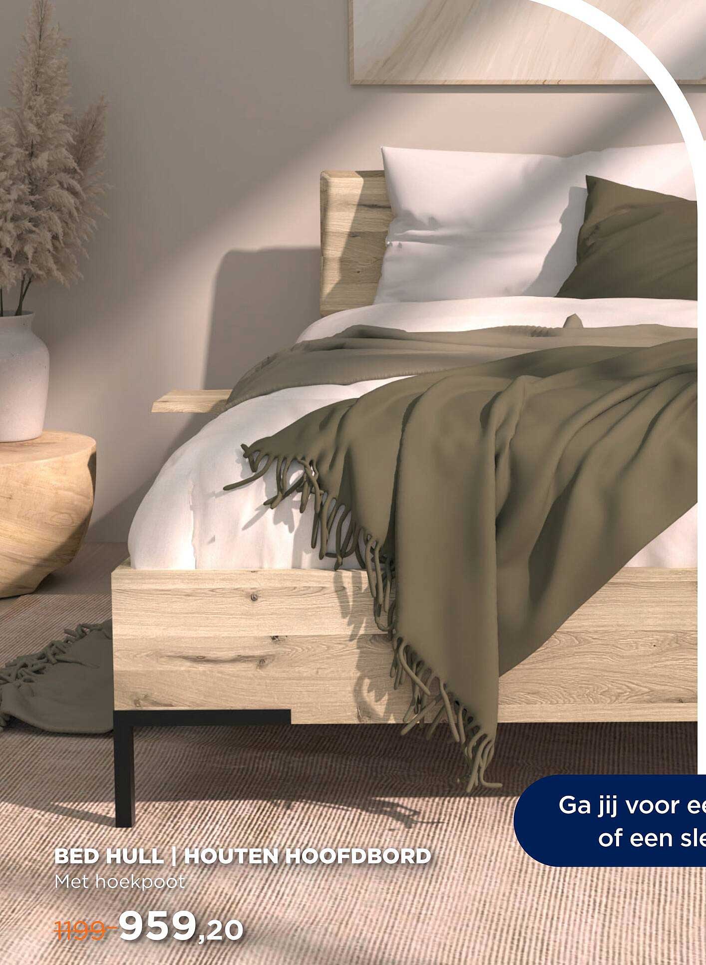 BED HULL | HOUTEN HOOFDBORD