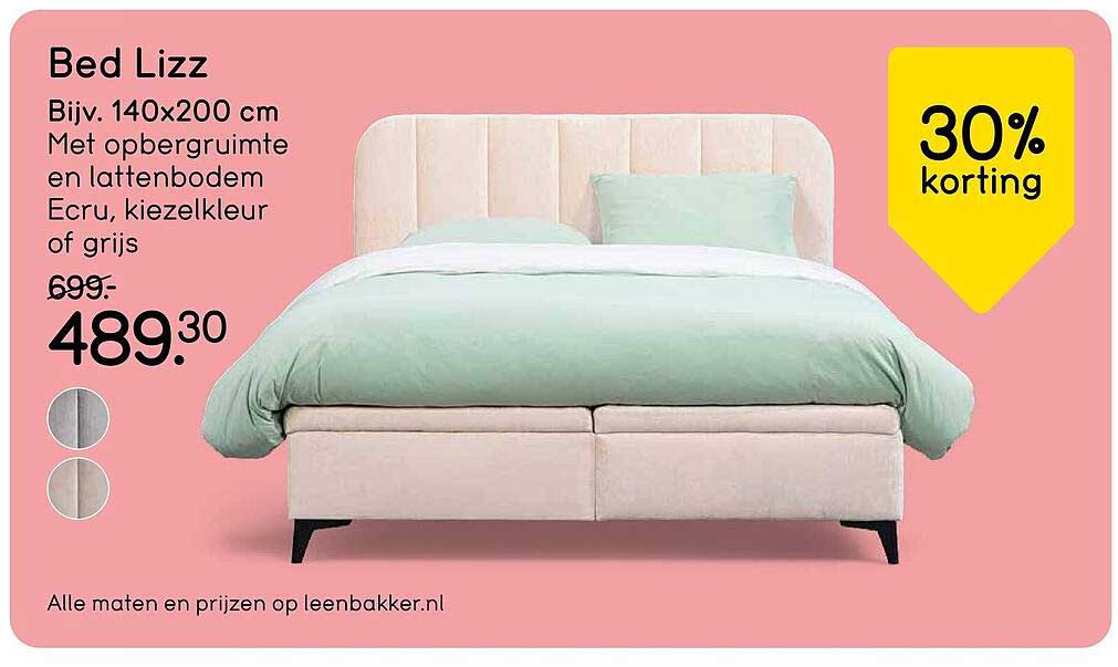 Bed Lizz 30% korting