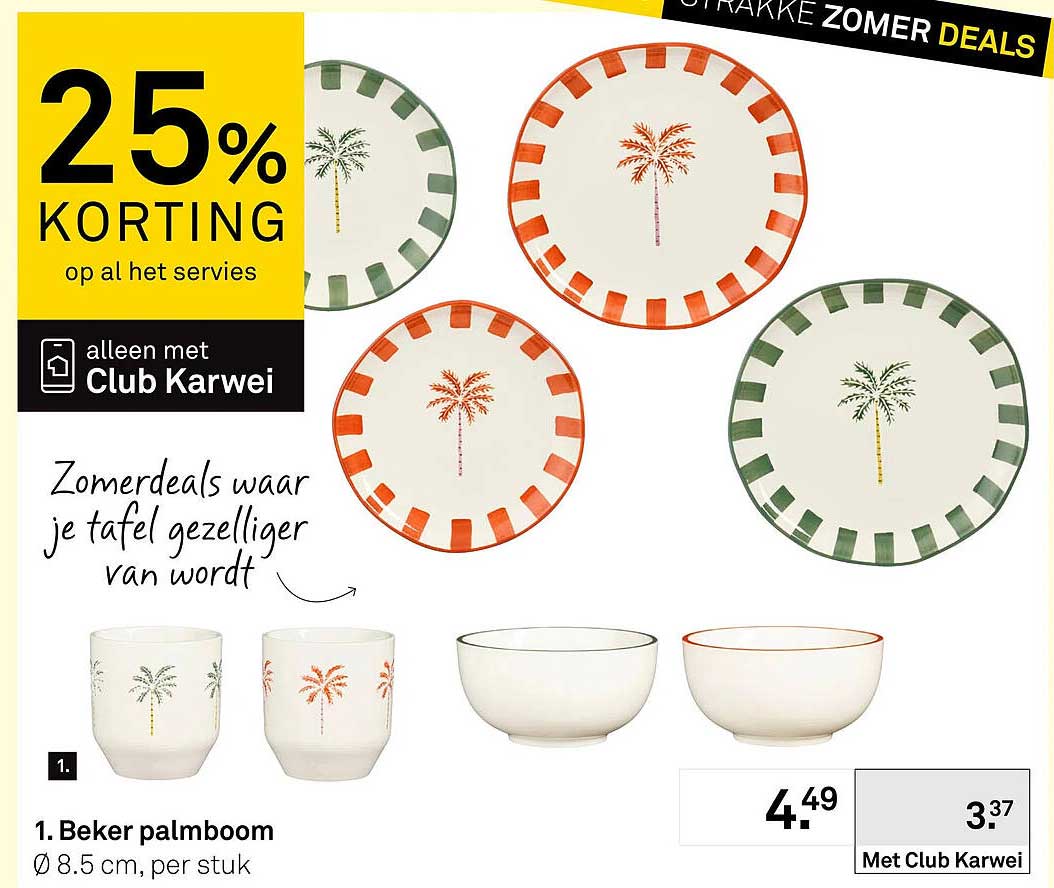 Beker palmboom