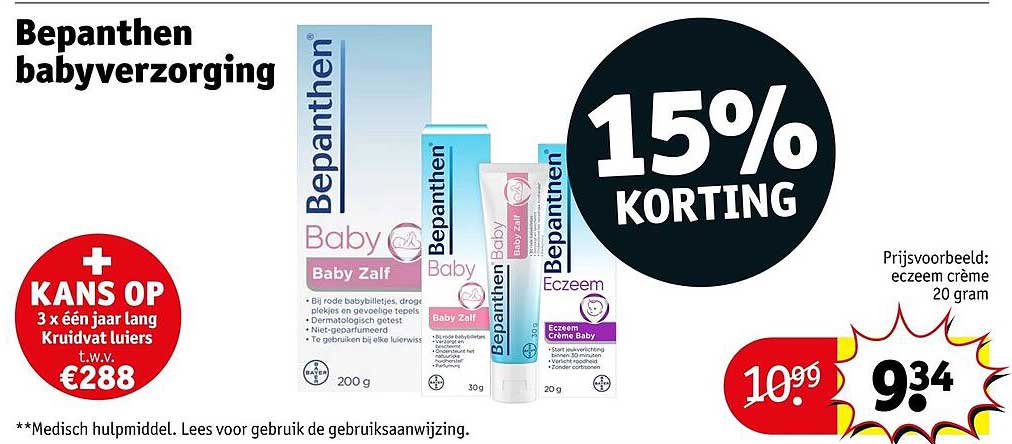 Bepanthen babyverzorging 15% KORTING