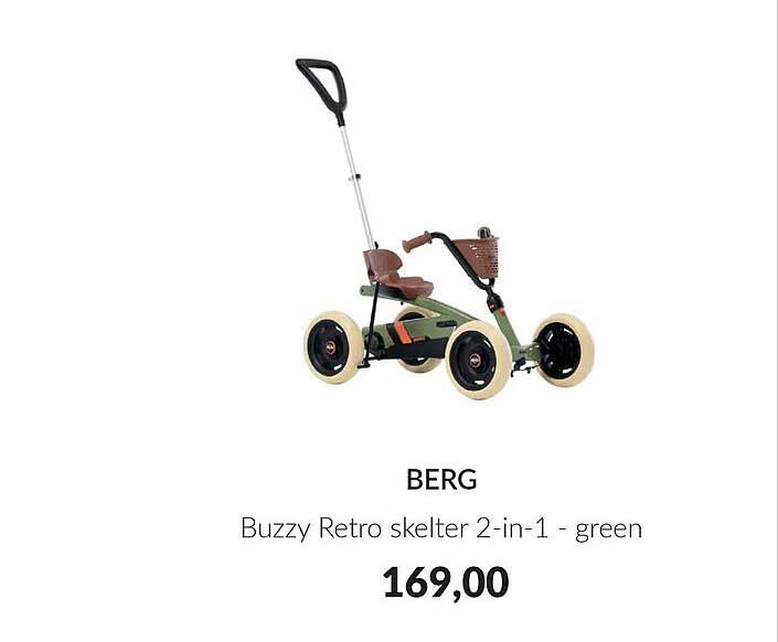 BERG Buzzy Retro skelter 2-in-1 - green